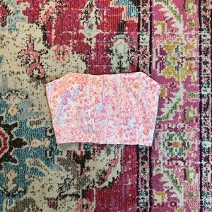 Floral Pink and White Corset Top (never worn)